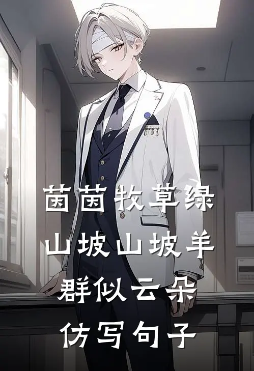 茵茵牧草绿山坡山坡羊群似云朵仿写句子